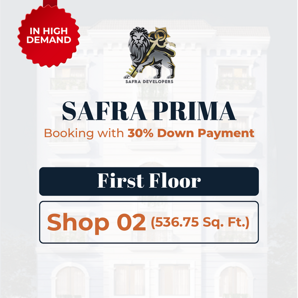 First Floor Shop# 2 (536.75 Sq. Ft) Safra Prima