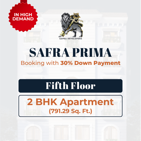 Fifth Floor Apartment# 2 (791.29 Sq. Ft) Safra Prima